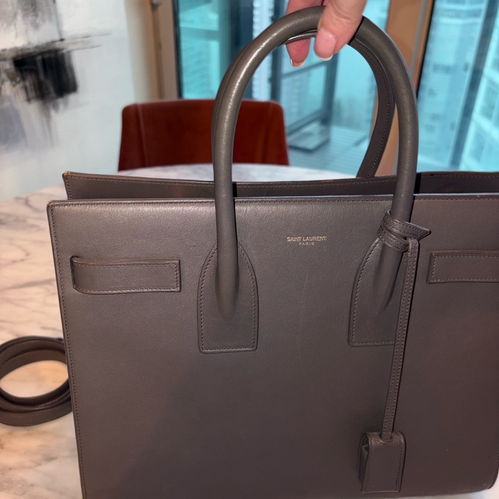 Saint Laurent Gray Sac De Jour Bag - Picture 4 of 8